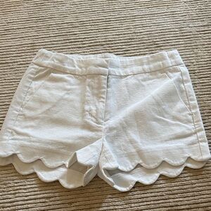Crewcuts White Scalloped Girls Shorts size 7